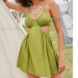 COPY - Olive Scrunch CutOut Dress